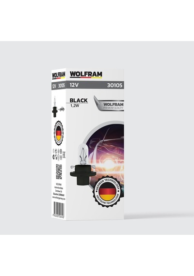 Mfx6 Duylu Gösterge Ampulü Siyah 12v 1,2w 10 Adet - Wolfram 30105