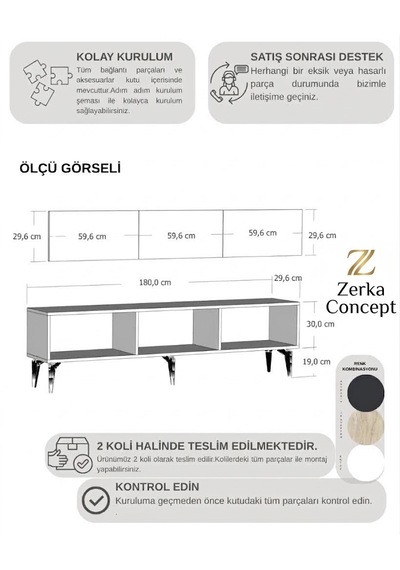 Cavello Tv Sehpası Ünitesi Antrasit Altın Antrasit - Altın