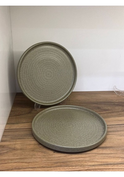 2'li Adelfa Ripple Düz Tabak 21 Cm Kahvaltılık Sunum Tatlı Sunum Pasta Servis Gourmet Sunum Çok Renkli