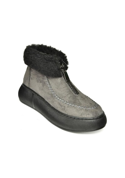 Fox Shoes T811231102 Gri Süet Kadın Bot Gri-süet Gri