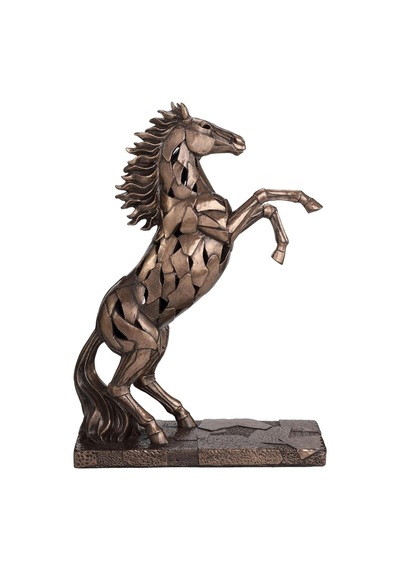 Ayrex Veronese Design 11 1/4 Yetiştirme At Aydınlatma Reçine Heykel Soğuk Döküm Bronz Kaplama Diğer