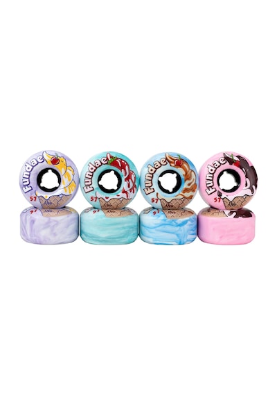 Moxi Fundae Creme De Menthe Quad Paten Tekerleği 57 Mm-Mint Çok Renkli