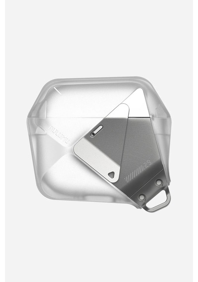 Apple Uyumlu Airpods 4 Geometrik Desenli Kilitleme Mekanizmalı Ve Askı İpli Kılıf A29 Beyaz
