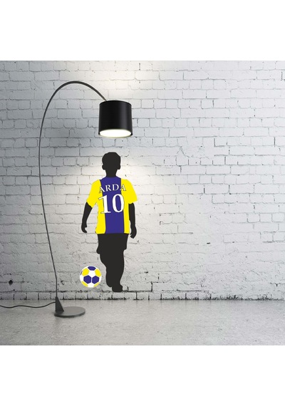 Ahşap Futbolcu Duvar Silüeti