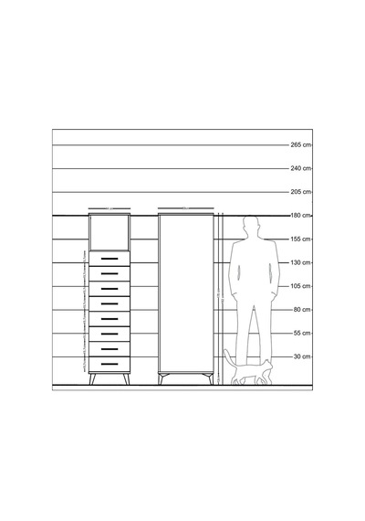 Kronos Dolap Tek Raflı 8 Çekmeceli 44x59x182 Aytaşı-antrasit Aytası Kronos Dolap Tek Raflı 8 Çekmeceli 44x59x182 Aytaşı-antrasit Aytası