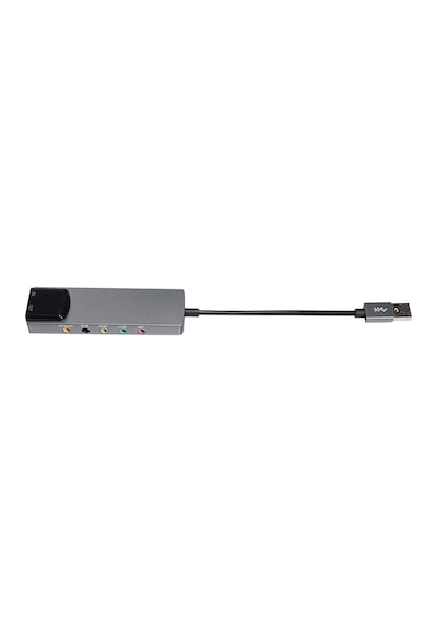 Hy-601 Harici Usb 5.1 / 7.1 Kanal Ses Kartı Cm6206 Chipset, Spdıf Optik Giriş/çıkışlı Alüminyum Gövdeli Ses Adaptörü