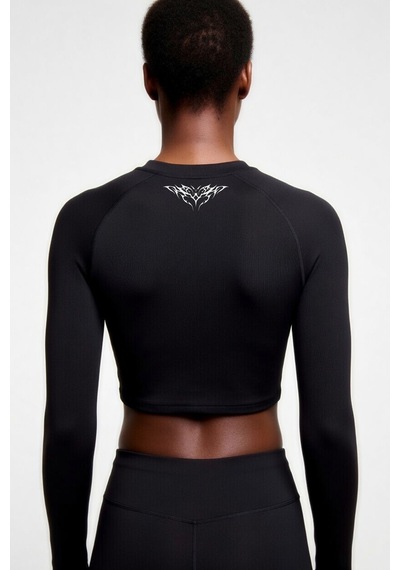 Premium Gotik Model 8 Siyah Uzun Kol Compression Kadın Crop T-shirt Spor Büstiyer Bluz Yoga Pilates Siyah Premium Gotik Model 8 Siyah Uzun Kol Compression Kadın Crop T-shirt Spor Büstiyer Bluz Yoga Pilates Siyah