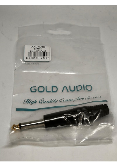 Gitar Jak Metal 6,3mm Jak Gold Audıo Sj 1002 5 Adet