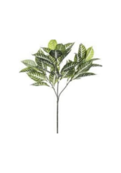 Yapay Bitki, Zebra Yaprağı Dalı - 70 Cm Çok Renkli