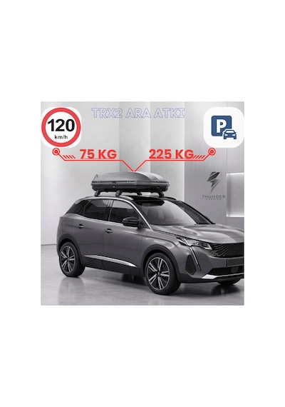 Jaguar E-pace 2022-2026 Thunder Kilitli Port Bagaj Ara Atkı Tavan Barı Siyah