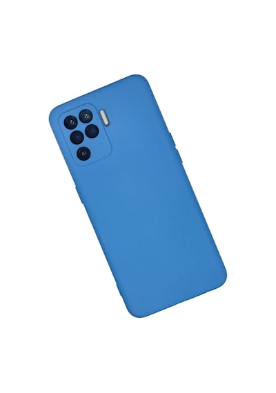 Oppo Reno 5 Lite Uyumlu Kılıf Nano İçi Kadife Silikon - Mavi