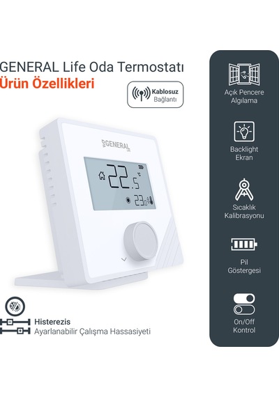 General Mıtra 25s Rf Kablosuz Oda Termostatı