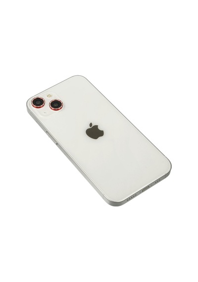 İphone 14 Diamond Kamera Lens - Kırmızı
