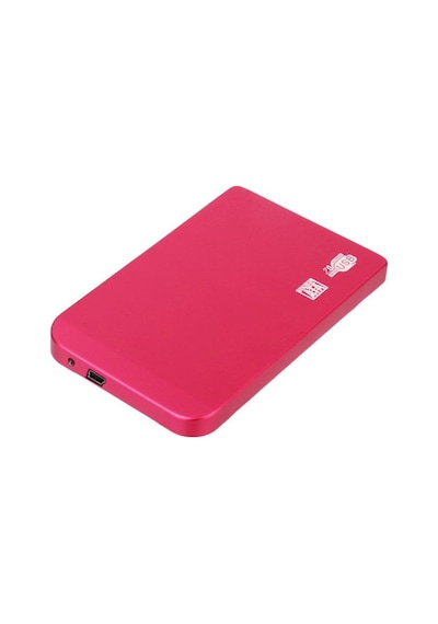 Wozlo 2.5 Sata Harddisk Kutusu - Ultra Slim Alüminyum Gövde Hdd Kutu - Vidasız Montaj - Pembe