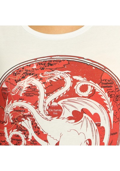 Bant Giyim - Game Of Thrones Targaryen Beyaz Kadın Tişört Beyaz