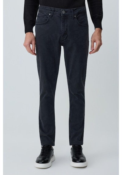 Morven Erkek Siyah Denim 5 Cep Slim Fit Jean Kot Pantolon 26ms003035001 Siyah