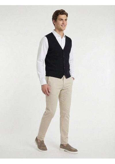 Lacivert Regular Fit Casual Örme Triko Yelek Lacivert