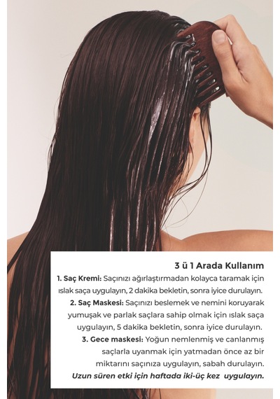 Yves Rocher Nemlendirici 3 Ü 1 Arada Prebiyotik Saç Maske Normalden Kuruya Dönük Saçlar /monoi 250 Ml
