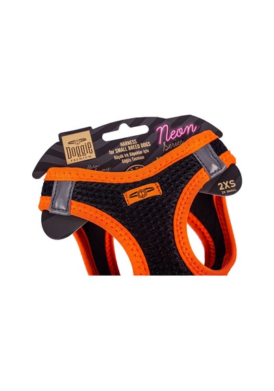 Doggie Havalı Dokuma Neon Serisi Küçük Irk Göğüs Tasması Turuncu 2XS-26-30Cm Turuncu