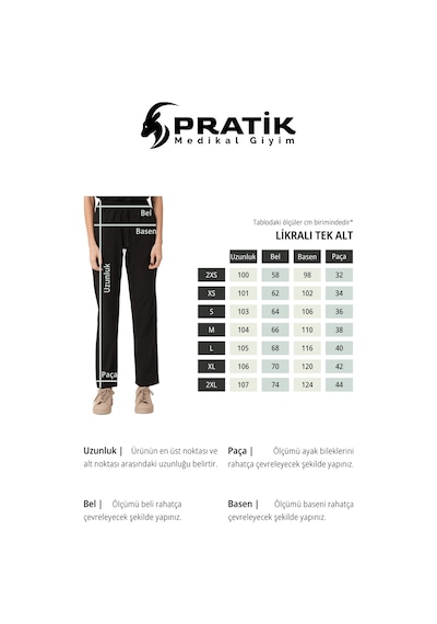 Turkuaz Likralı Tek Alt Doktor Hemşire Forması Unisex