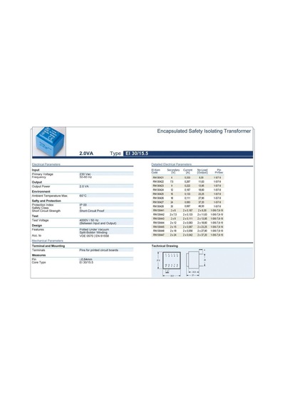 Trafo El-kom 2va 2x6v Mavi Rn130441