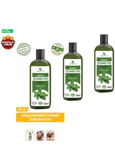Isırganotu Şampuan, Saç Dökülmesine Karşı Yardımcı 485 Ml 3 Lü Set Tüm Saç Tipleri