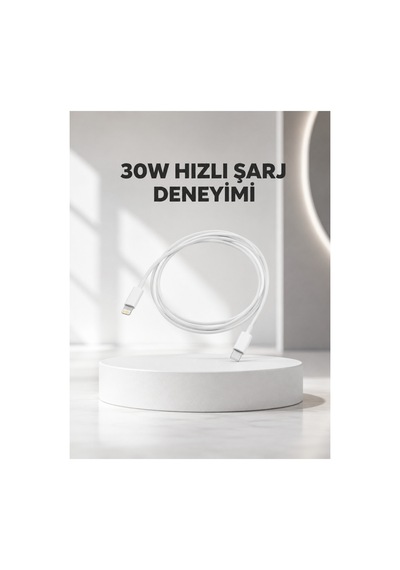 Yüksek Saflıkta Bakır Çekirdekli 30w Hızlı Şarj Kablosu Siyah