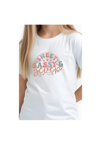 Fyk Kids Kız Çocuk Sweat Sassy Baskılı Tişört Beyaz