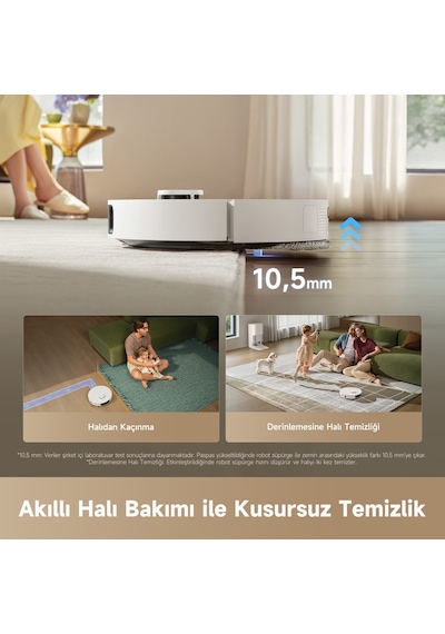 Dreame D30 Ultra 25.000Pa Emiş Gücü Robot Süpürge Beyaz