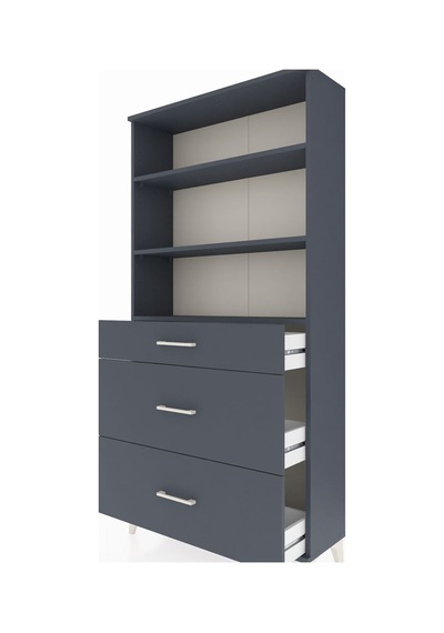 Arges Dolap 3 Raflı 3 Çekmeceli 88x30x182 Antrasit-antrasit Antrasit Arges Dolap 3 Raflı 3 Çekmeceli 88x30x182 Antrasit-antrasit Antrasit