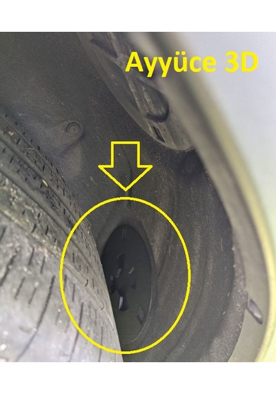 Ayyüce 3d, Mini Cooper 07-15 Çamurluk Davlumbaz Kapağı, 1x, Siyah