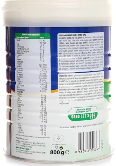 Evolvia Nutripro Plus 2 Devam Sütü 6+ Ay 800 G