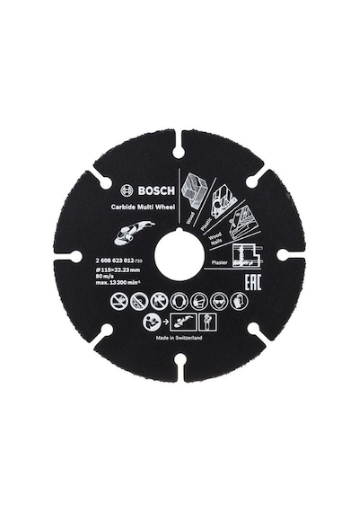 BOSCH Carpide Multi Whell Elmas Uçlu Taşlama Ahşap Kesme Diski 115 MM