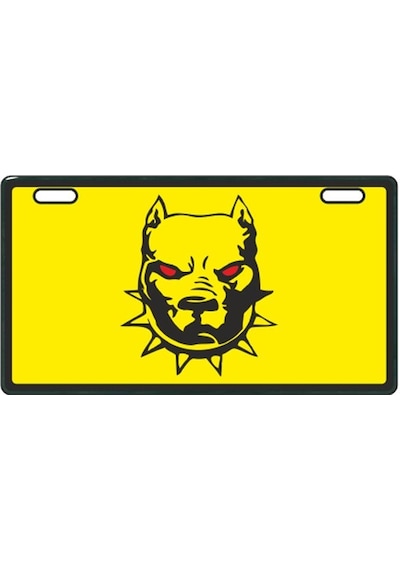 Sevenkardeşler Sarı Pitbull E-Bike Plakalık
