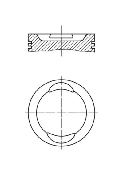 Piston Segman - Fiat Palio, Panda, Punto, Doblo, Bravo, Fiorino, Uno, Strada, Marea, Brava, Siena - Mahle-0094102
