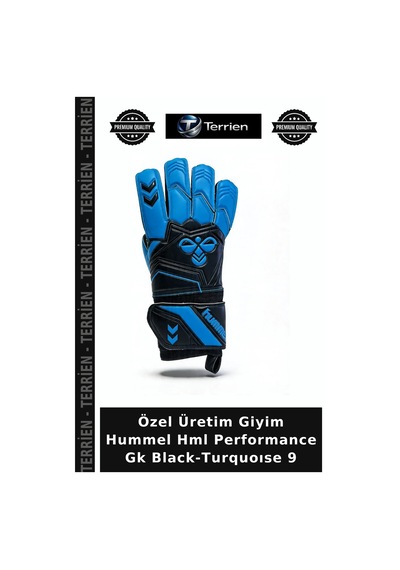 Terrien Özel Üretim Giyim Hummel Hml Performance Gk Black-turquoıse 9 Çok Renkli