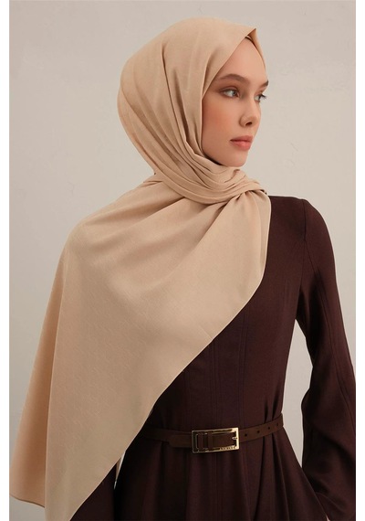 Armine Link Desen Bambu Cotton Şal 2 Latte