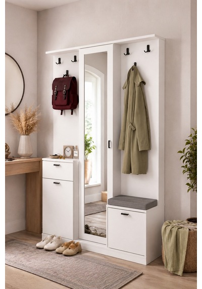 Goodnight Home Armon Portmanto Vestiyer Ayakkabılık 106x190x39 Cm Beyaz Modern Tasarım Beyaz - 914347686 Beyaz Goodnight Home Armon Portmanto Vestiyer Ayakkabılık 106x190x39 Cm Beyaz Modern Tasarım Beyaz - 914347686 Beyaz