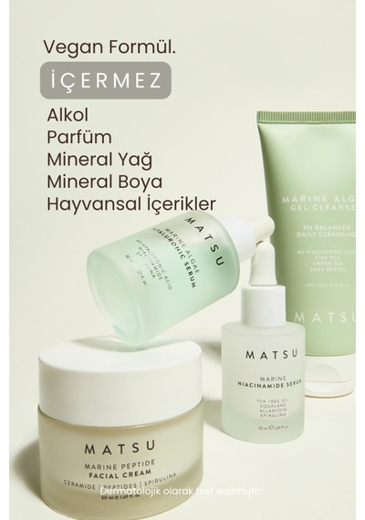 Matsu Gözenek Sıkılaştırıcı Niasinamid Serum ve Peptit Krem 2li Cilt Bakım Seti
