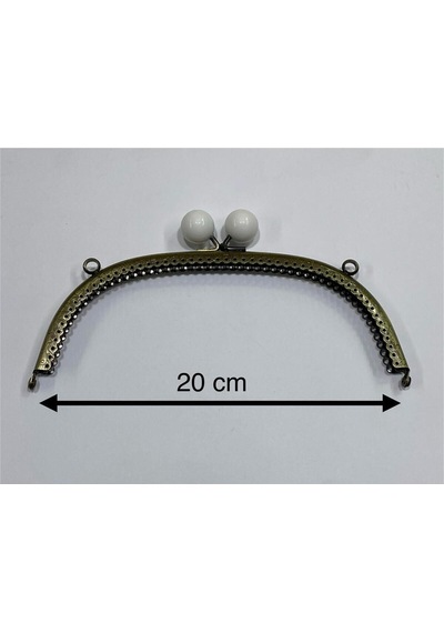 Karantuhafiye Çanta Ve Cüzdan Klipsi Oval 20 Cm Incili Model Antik Beyaz İnci Antik Beyaz İnci Çok Renkli