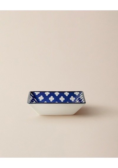 Reve Bleu Raye Kare Tabak - 12 Cm - Mavi/beyaz 8684427225844 Çok Renkli