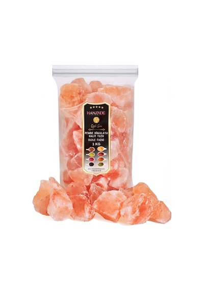Hanzade Bitkisel Halit Tuz Sole Tuzu Pembe Şeffaf Berrak 1 KG