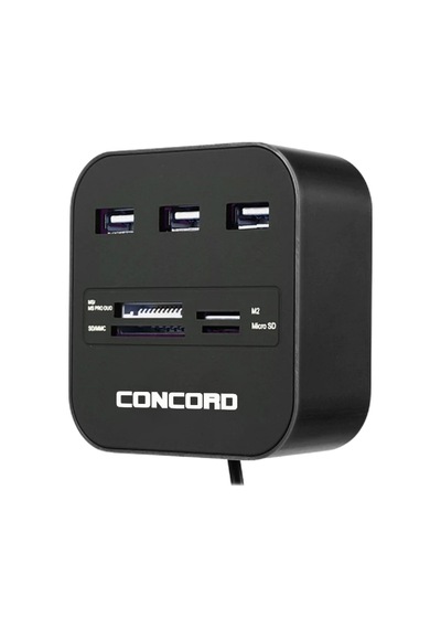 Concord C-847 Usb Hub 2.0+card Reader Siyah