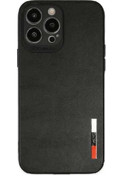 Newface - 990 - Apple iPhone Uyumlu 13 Pro Kılıf Loop Deri Silikon - Csmo-tex - - Siyah