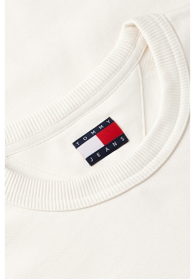 Tommy Jeans Tjm Regular Badge Crew Ext Erkek Sweatshirt-16263 Bej