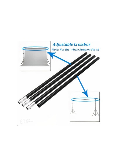 Aa Plus Crossbar Ayarlanabilir Fon Standı Çubukları 300 Cm Siyah