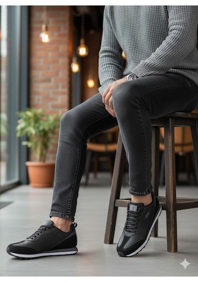 Lescon Motıva 2 Rahat Hafif Orijinal Ürün Sneakers Walkıng Spor Ayakkabı Siyah