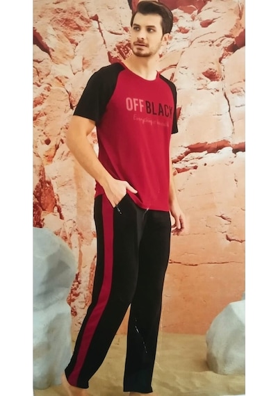 Arcan | Erkek Kısa Kol Pijama Takımı %100 Pamuk (532089898)