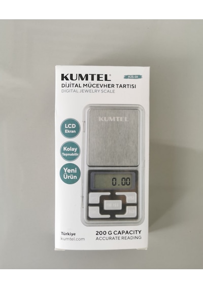 Kumtel Hjs-01 Dijital Hassas Mücevher Cep Tartısı 200 Gr