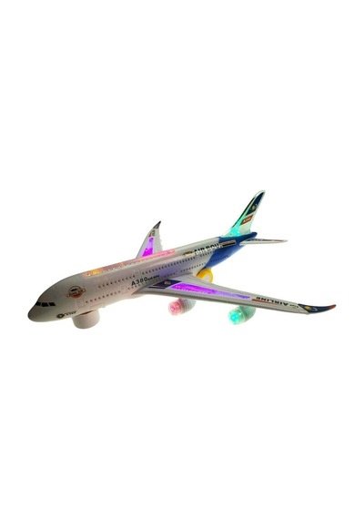 Oyuncak Uçak Airbus Pilli Işıklı Sesli Çarp-dön Uçak Oyuncak